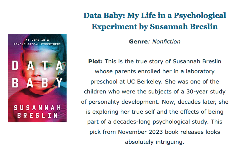 Facts Infant Highlighted on Beyond the Bookends’ ‘most anticipated’ checklist — SUSANNAH BRESLIN