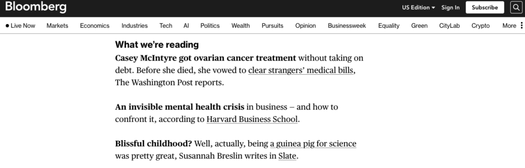Info Child-Impressed Slate Essay Highlighted in Bloomberg — SUSANNAH BRESLIN