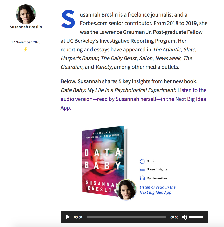 Info Newborn Highlighted in the Following Major Strategy Club’s Guide Bites — SUSANNAH BRESLIN