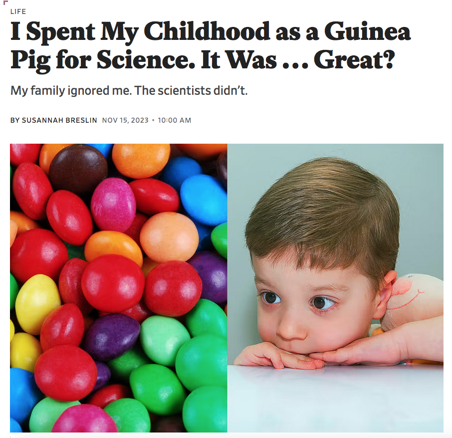 Scenes From My Lifestyle in a Psychological Experiment