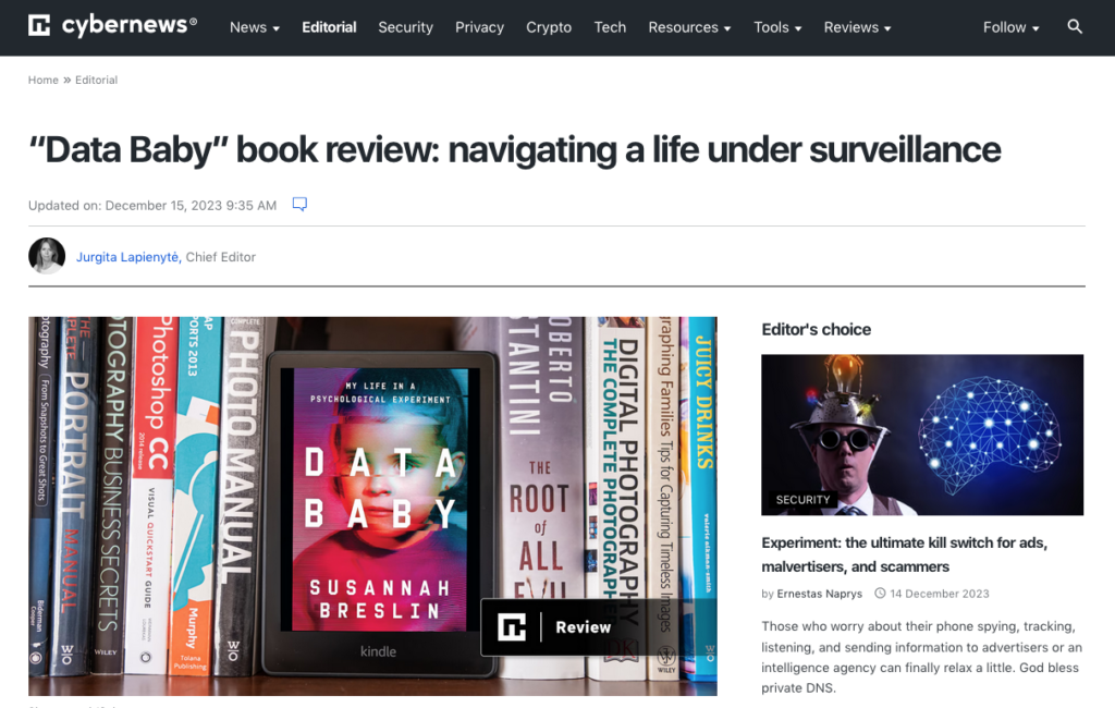 Data Child Reviewed on CyberNews — SUSANNAH BRESLIN
